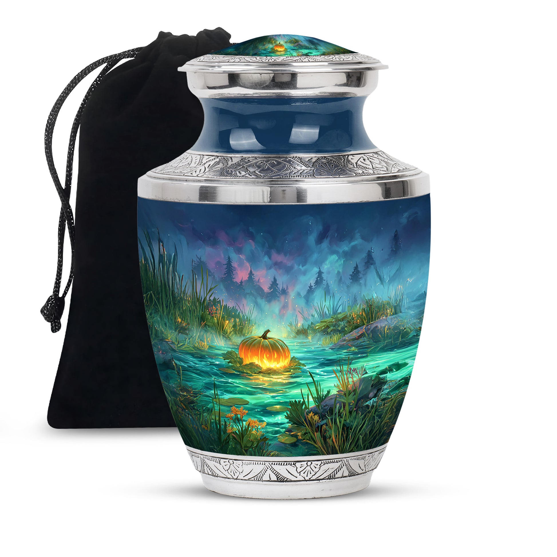 Magical Pumpkin Funeral Urn - Halloween Theme Cremation Urn For Ashes