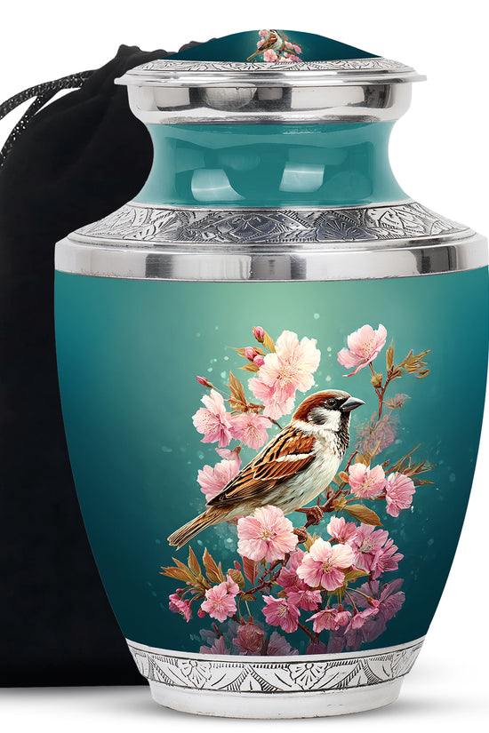 Bird & Blossom Cremation Urn - Beautiful Cremation Urn for Adult Female