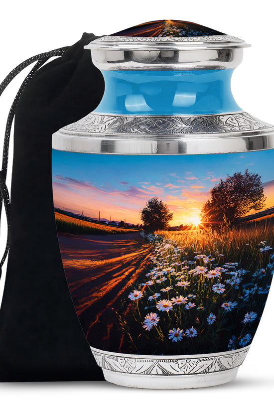 Scenic Daisy Memorial Urn - Sunset Memorial Urn For Human Ashes