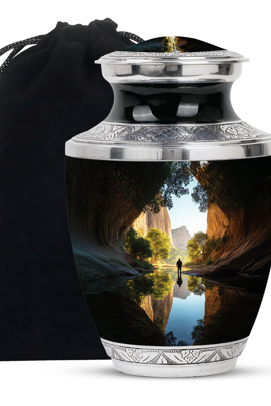 Fishing Cremation Urn For Ashes - Aluminium Memorial Urn For Adult