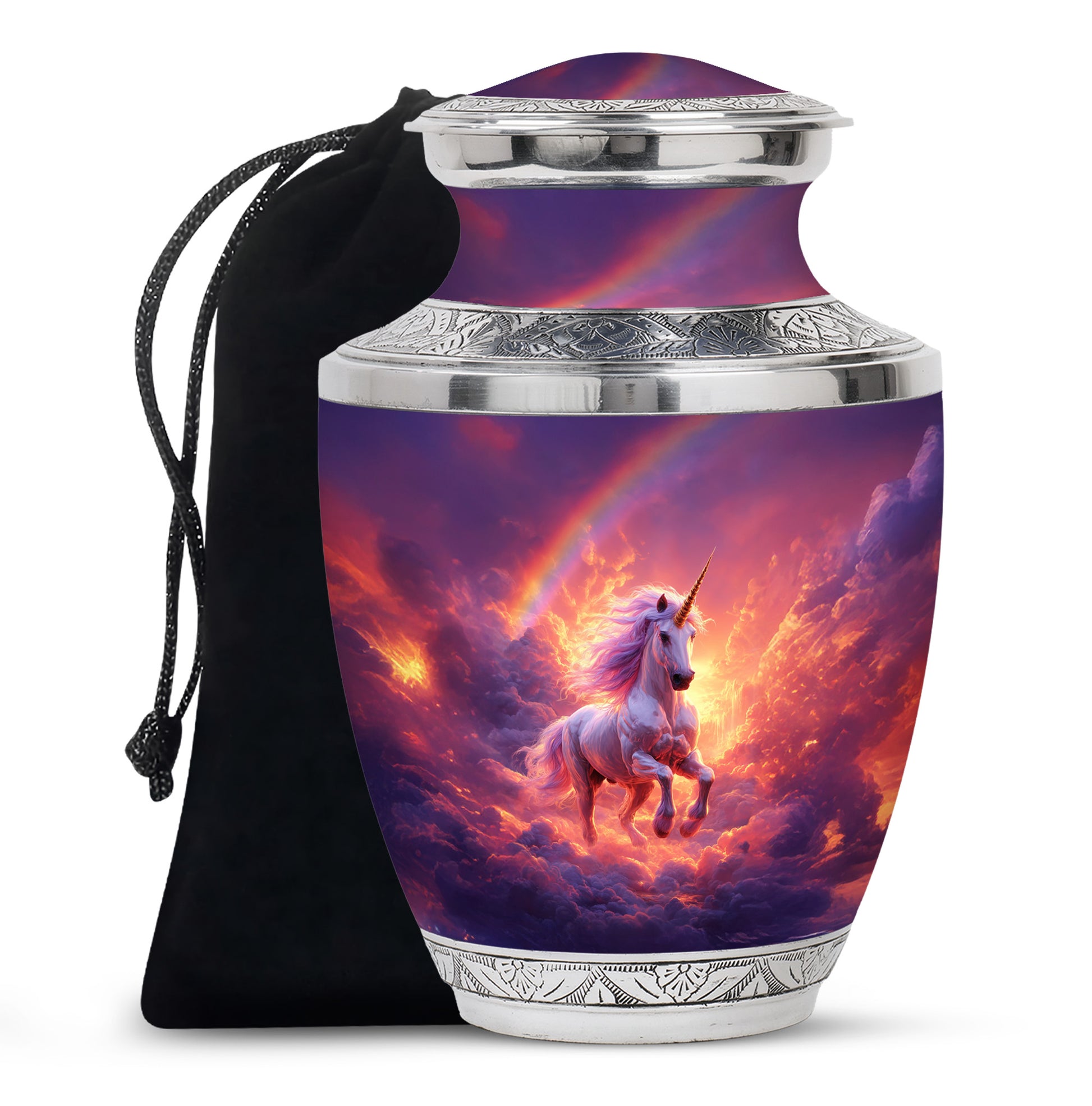 Unicorn Theme Funeral Urn - Spiritual Theme Memorial Urn For Adult Ashes