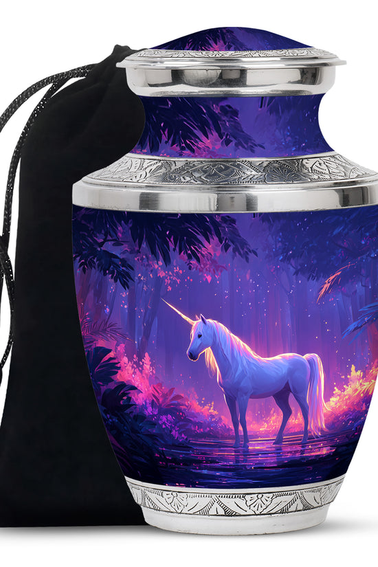 Beautiful Unicorn Cremation Urn - Large Funeral Urn For Human Ashes