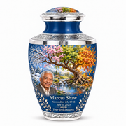 Personalized Tree of Life Tasty urn, 10 inch large Urn; fictional portrait example