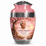 Personalized Tree of Life Premium Classic urn, 10 inch large Urn; fictional portrait example