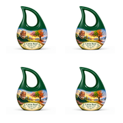 Personalized Tree of Life Cross Drop urn, 4 Keepsake 3 inch Urns; fictional portrait example